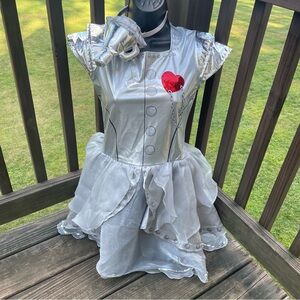 Tin Man costume Halloween Wizard Of Oz cosplay Ren Faire theatre girl child XL